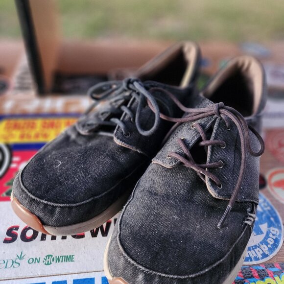 Reef Boat Loafer Slip-On Tie Cushion Shoes 2 pairs M11- DARK BLUE + GRAY - Picture 4 of 10